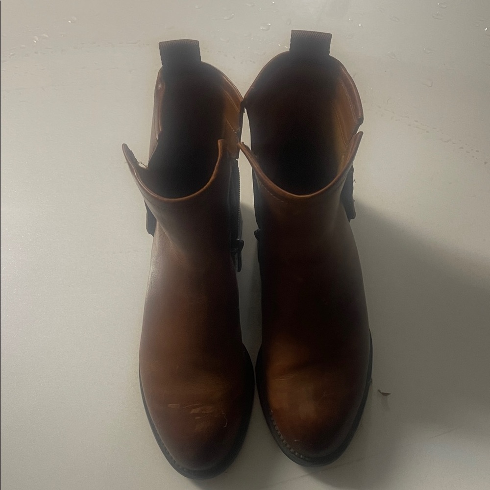 Franco Sarto Brown Combat & Moto Boots